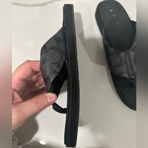 Coach Black Monogrammed Sandals-Size 9D - Picture 5 of 7